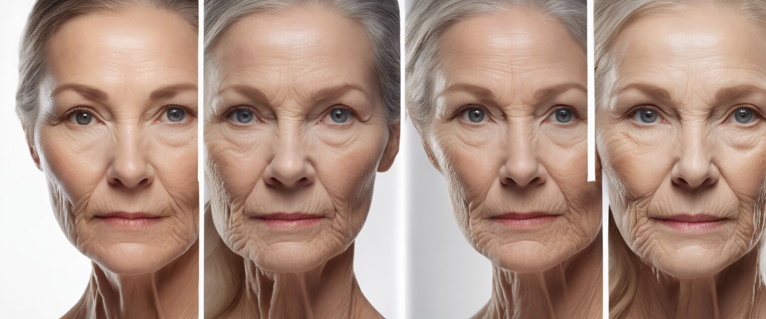 Before and after wrinkle cream application